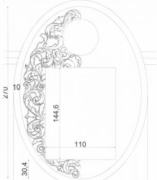 Round frame (RK_0744) 3D model for CNC machine